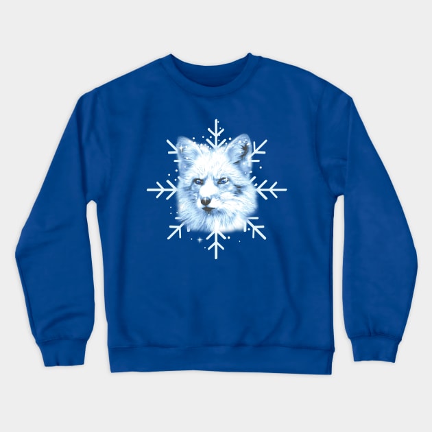 Winter Fox in Winter Solstice Crewneck Sweatshirt by emma17